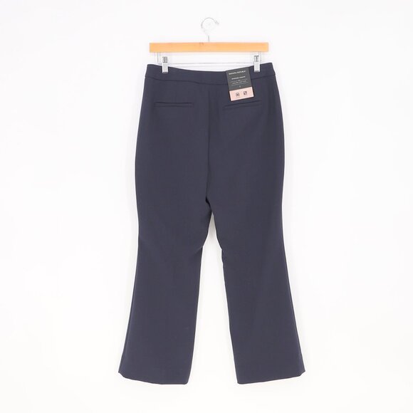 NWT BANANA REPUBLIC High-Rise Crop Flare Pant with Stretch Navy Size 6 - Picture 4 of 10